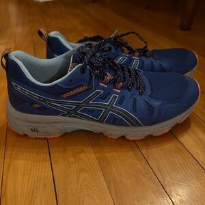 ASICS Gel Venture 7 Trail Running Shoes‎ Blue Pink Womens Size 10